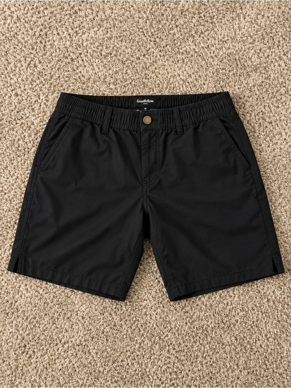 Goodfellow & Co Men's Black Elastic-Waist Hybrid Shorts